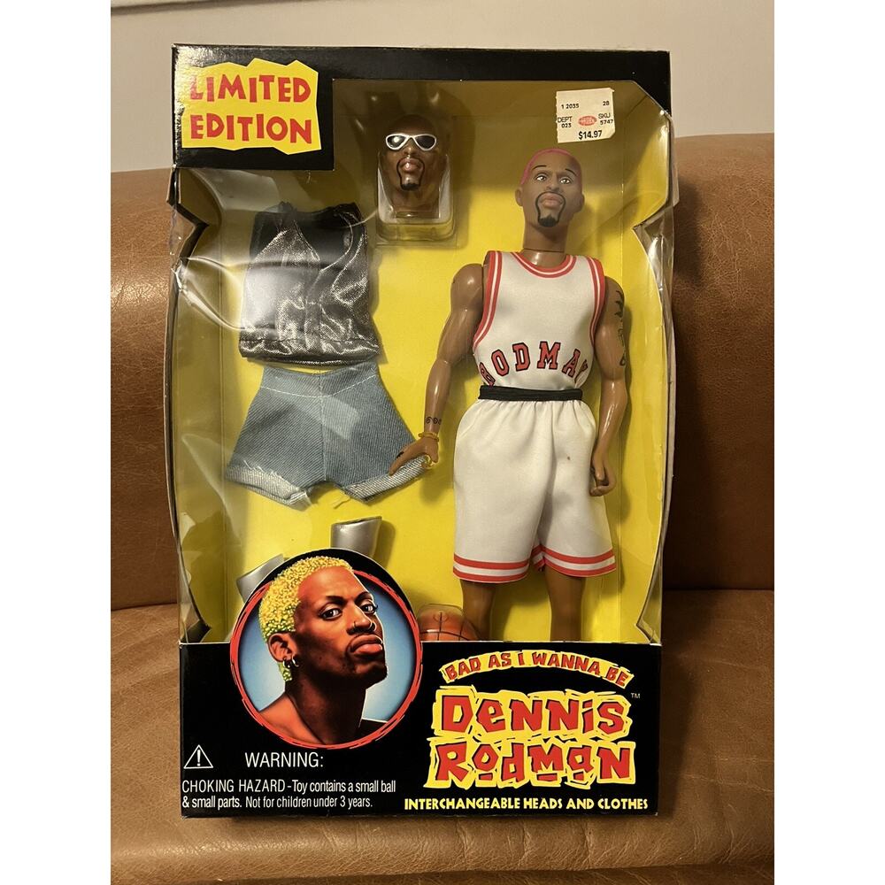 Dennis Rodman “Bad As I Wanna Be" Action Figure Doll Rare 12” Last Dance New